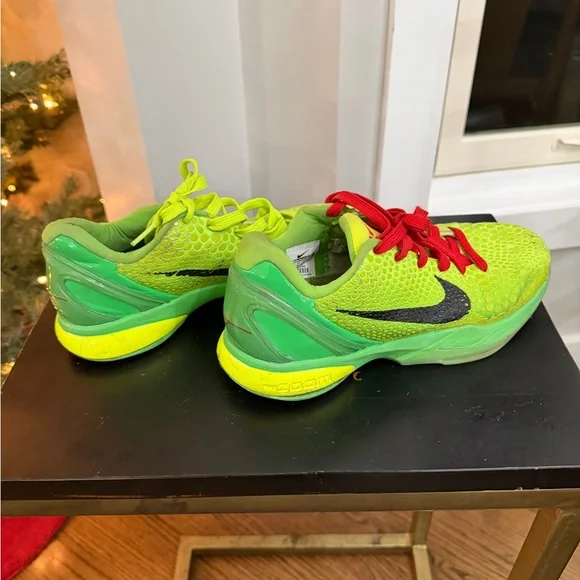 Kids Lime Green and Red Sneakers - Picture 4 of 6